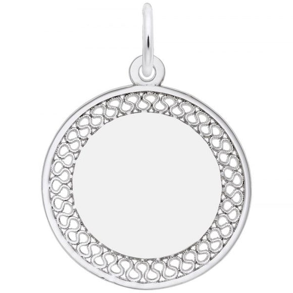 Sterling Silver Filigree Round Disc #3