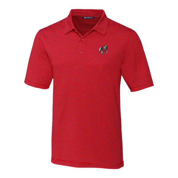 Cutter and Buck Forge Pencil Stripe Polo in Red