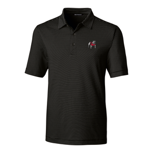Cutter and Buck Forge Pencil Stripe Polo in Black
