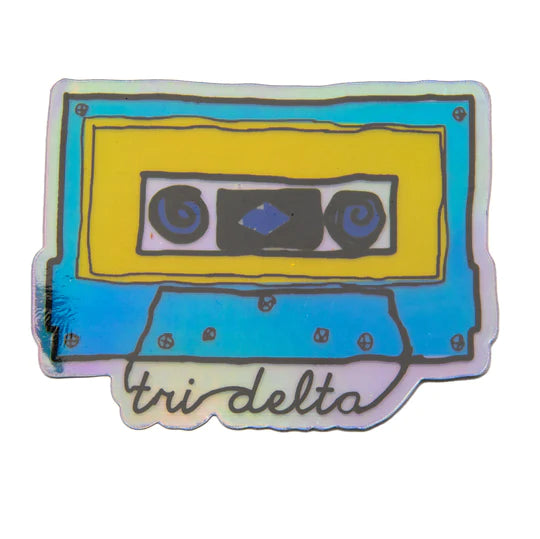 Holographic Cassette Tape Decal