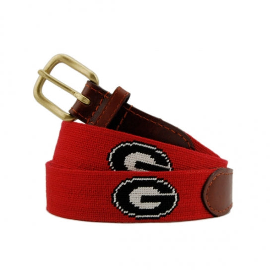 University of Georgia Georgia Bulldogs Smathers and Branson Needlepoint Belt