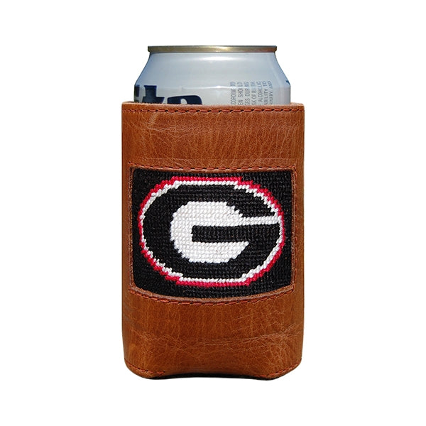 Georgia (Black) Needlepoint Can Cooler – universityspirit.com