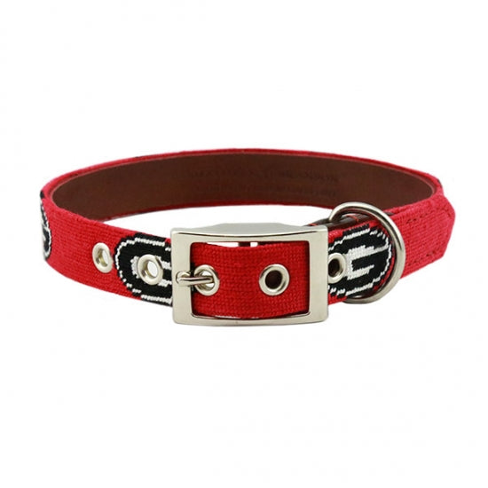 University of Georgia Georgia Bulldogs Smathers and Branson Needlepoint Dog Collar
