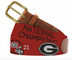 Georgia 2021 National Championship Needlepoint Belt