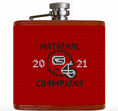 2021 Georgia National Championships Needlepoint Flask