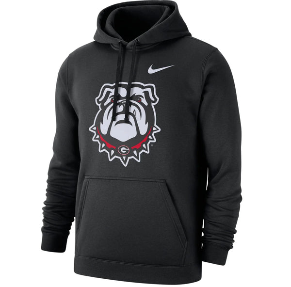 UGA Nike New Bulldog Head Club Fleece Hoodie Black universityspirit