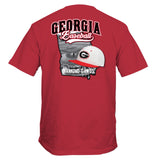 UGA Baseball Cap State T-Shirt in Red
