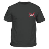 UGA Baseball Locking Letters T-shirt in Gray