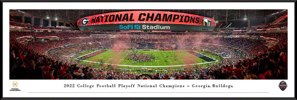 UGA 2022 National Champions Standard Framed Panoramic Picture
