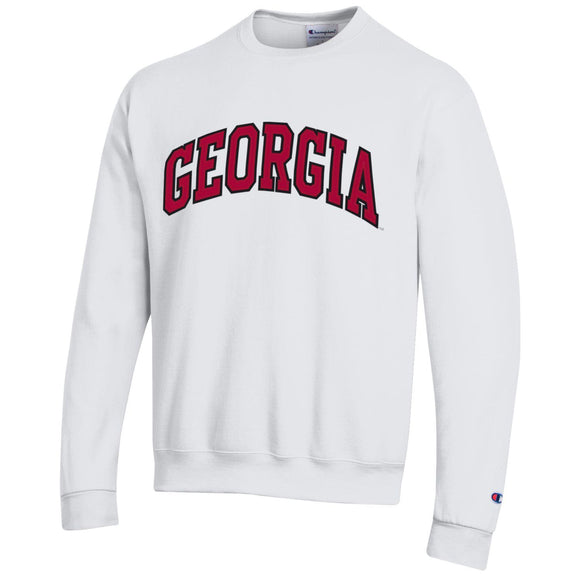 Georgia Applique Champion Sweatshirt White