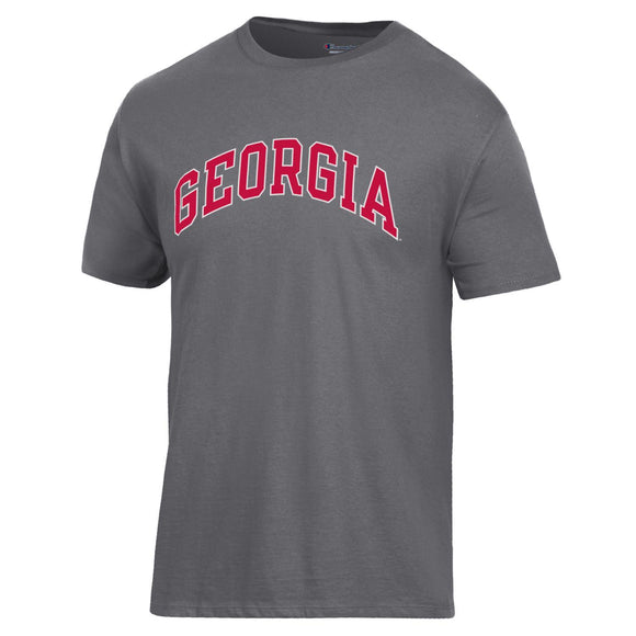 Arched Georgia Champion T-Shirt Granite Heather