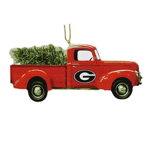 Georgia Flat Wood Pickup Truck Ornament