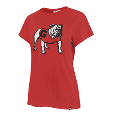 UGA 47 Brand Ladies Frankie Tee - Standing Bulldog - Red