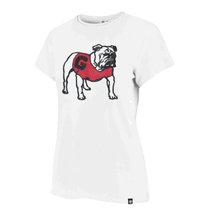 UGA 47 Brand Ladies Frankie Tee - Standing Bulldog - White