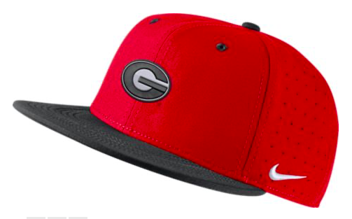 UGA Nike Fitted Baseball Hat - Red