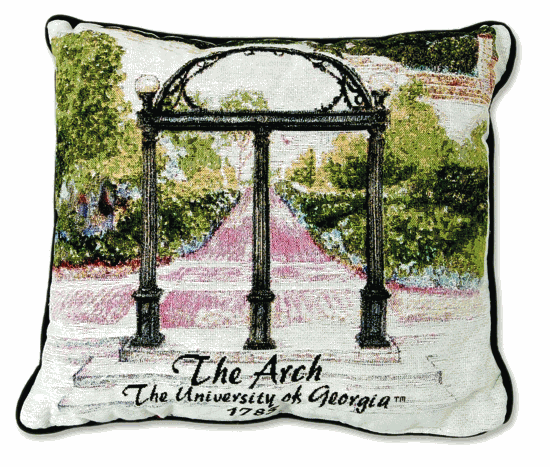 UGA Georgia Arch Woven Pillow